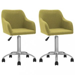 Jídelní židle otočná 2 ks látka Dekorhome Zelená, Jídelní židle otočná 2 ks látka Dekorhome Zelená obraz