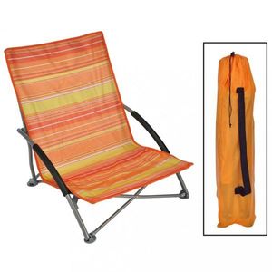 Skládací plážové křeslo oranžová Dekorhome obraz