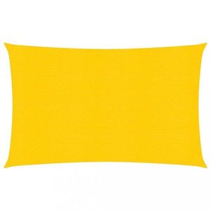 Stínící plachta obdélníková HDPE 2 x 4 m Dekorhome Žlutá obraz