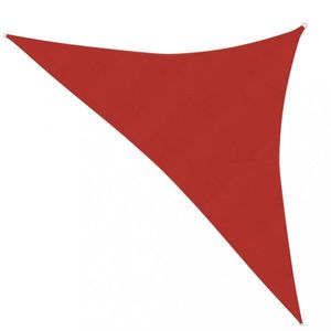 Stínící plachta trojúhelníková HDPE 3 x 3 x 3 m Dekorhome Červená, Stínící plachta trojúhelníková HDPE 3 x 3 x 3 m Dekorhome Červená obraz