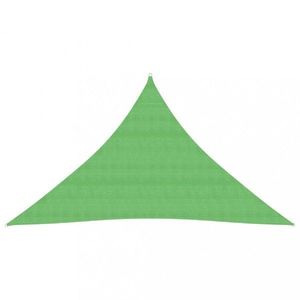 Stínící plachta trojúhelníková HDPE 3 x 3 x 3 m Dekorhome Světle zelená obraz