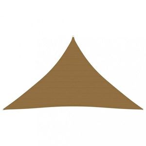 Stínící plachta trojúhelníková HDPE 3 x 3 x 3 m Dekorhome Šedohnědá taupe, Stínící plachta trojúhelníková HDPE 3 x 3 x 3 m Dekorhome Šedohnědá taupe obraz