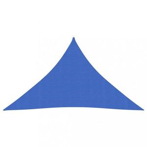 Stínící plachta trojúhelníková HDPE 3 x 3 x 3 m Dekorhome Modrá obraz