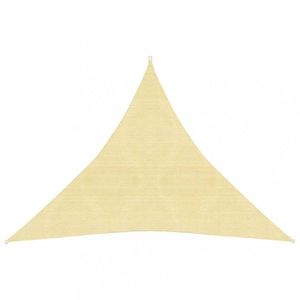 Stínící plachta trojúhelníková HDPE 3 x 3 x 3 m Dekorhome Béžová, Stínící plachta trojúhelníková HDPE 3 x 3 x 3 m Dekorhome Béžová obraz