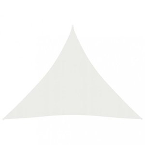 Stínící plachta trojúhelníková HDPE 3 x 3 x 3 m Dekorhome Bílá, Stínící plachta trojúhelníková HDPE 3 x 3 x 3 m Dekorhome Bílá obraz