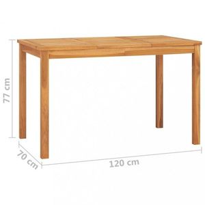 Zahradní jídelní stůl teak Dekorhome 120x70x77 cm, Zahradní jídelní stůl teak Dekorhome 120x70x77 cm obraz