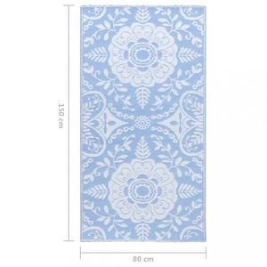 Venkovní koberec PP modrá Dekorhome 80x150 cm, Venkovní koberec PP modrá Dekorhome 80x150 cm obraz