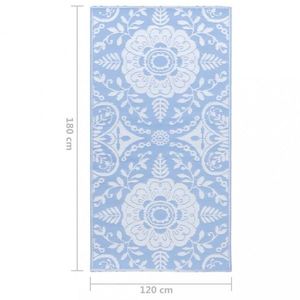Venkovní koberec PP modrá Dekorhome 120x180 cm, Venkovní koberec PP modrá Dekorhome 120x180 cm obraz
