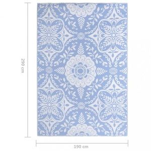Venkovní koberec PP modrá Dekorhome 190x290 cm obraz