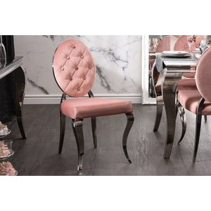 Chesterfield jídelní židle 2 ks ZETHOS Dekorhome Růžová obraz