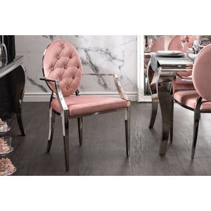 Chesterfield jídelní židle ZETHOS Dekorhome Růžová obraz