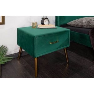 Noční stolek FAIDRA Dekorhome Smaragdová obraz
