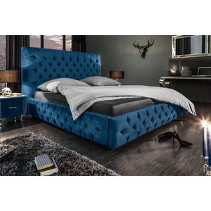 Chesterfield postel PALLAS 160 Dekorhome Modrá obraz