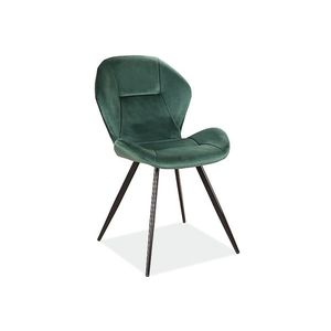Jídelní židle GINGER VELVET Tmavě zelená, Jídelní židle GINGER VELVET Tmavě zelená obraz