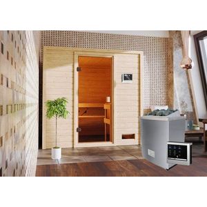 Interiérová finská sauna s kamny 9, 0 kW Dekorhome obraz