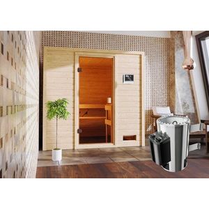 Interiérová finská sauna s kamny 3, 6 kW Dekorhome, Interiérová finská sauna s kamny 3, 6 kW Dekorhome obraz