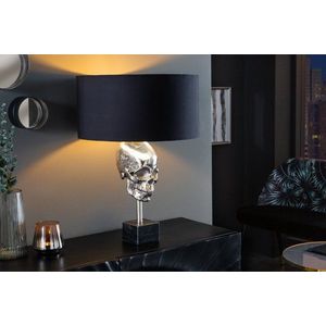 Stolní lampa SUVA Dekorhome Stříbrná obraz