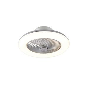 Designový stropní ventilátor stříbrný stmívatelný - Clima obraz