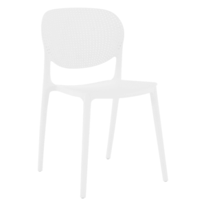 Plastová židle FEDRA stohovatelná Bílá obraz