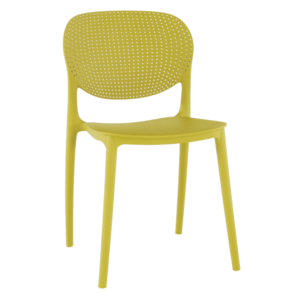 Plastová židle FEDRA stohovatelná Žlutá obraz