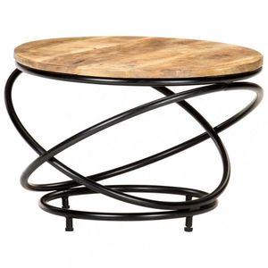 Konferenční stolek hnědá / černá Dekorhome Mangovníkové dřevo, Konferenční stolek hnědá / černá Dekorhome Mangovníkové dřevo obraz