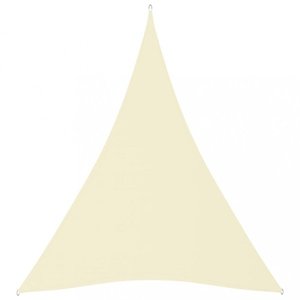 Stínící plachta trojúhelníková 3 x 4 x 4 m oxfordská látka Dekorhome Krémová obraz