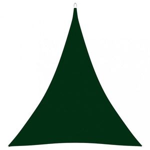 Stínící plachta trojúhelníková 5 x 7 x 7 m oxfordská látka Dekorhome Tmavě zelená, Stínící plachta trojúhelníková 5 x 7 x 7 m oxfordská látka Dekorhome obraz