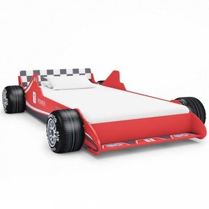 Dětská postel závodní auto Dekorhome Červená obraz