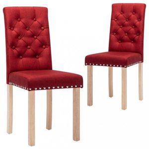 Jídelní židle 2 ks látka / dřevo Dekorhome Vínová, Jídelní židle 2 ks látka / dřevo Dekorhome Vínová obraz