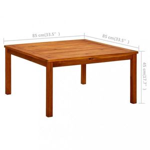 Zahradní konferenční stolek akácie Dekorhome 85x85x45 cm, Zahradní konferenční stolek akácie Dekorhome 85x85x45 cm obraz