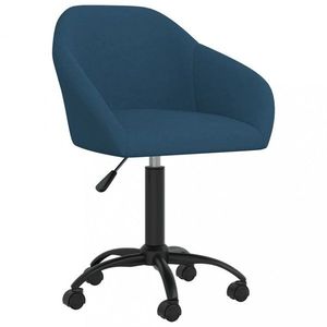 Otočná jídelní židle samet / kov Dekorhome Modrá, Otočná jídelní židle samet / kov Dekorhome Modrá obraz