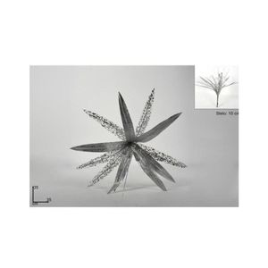 PROHOME - Květ vánoční stříbrný obraz