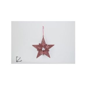 PROHOME - Hvězda vánoční závěsná růžová obraz