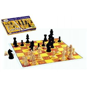 Šachy dřevo společenská hra v krabici 37x22x4cm obraz