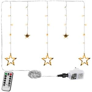 VOLTRONIC® 67309 Vánoční závěs - 5 hvězd, 61 LED, teple bílý + ovladač obraz