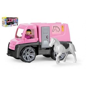 LENA Truxx Auto růžové přeprava koní set se 2 figurkami v krabici obraz