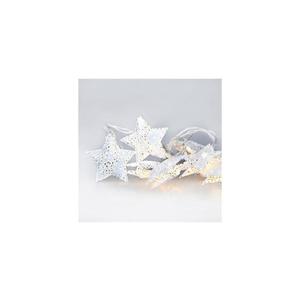 LED řetěz vánoční hvězdy, kovové, bílé, 10LED, 1m, 2x AA, IP20 , 1V224 obraz