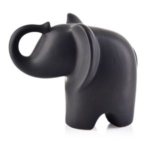 Mondex Keramický slon MIA BLACK IV matně černý obraz