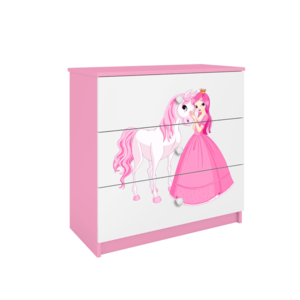 Kocot kids Komoda Babydreams 80 cm princezna a poník růžová obraz