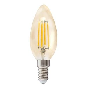 DekorStyle LED žárovka Flame Straight 2W E14 teplá bílá obraz
