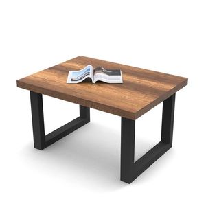 Hanah Home Konferenční stolek MN02 - BA 80 cm ořech/antracit obraz