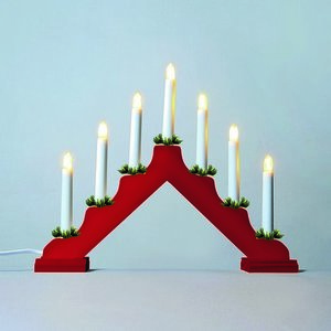 Adventní svícen LED Filament, červená obraz