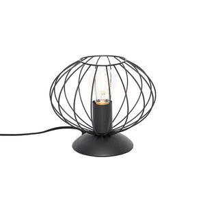 Industriální stolní lampa černá - Margarita obraz