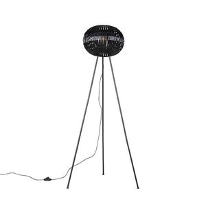 Moderní stojací lampa stativ černý - Zoë obraz
