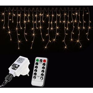 VOLTRONIC® 59793 Vánoční světelný déšť 400 LED teple bílá - 10 m + ovladač obraz