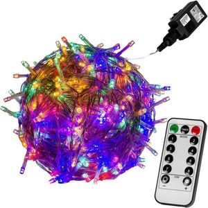 VOLTRONIC® 59737 Vánoční LED osvětlení 10 m - barevná 100 LED + ovladač obraz