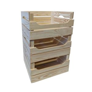 Gaboni 91632 Set dřevěných boxů TRIO, 30 x 21, 5 x 40 cm obraz