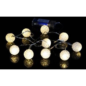 Nexos 57396 Vánoční dekorativní řetěz - světelné koule - 10 LED teple bílá obraz