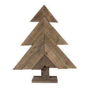 Dřevěný antik dekorační vánoční stromek - 48*10*56 cm 6H2092 obraz
