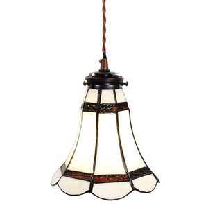 Stropní Tiffany lampa hnědé pruhy BrownLine - Ø 15*115 cm E14/max 1*25W 5LL-6201 obraz